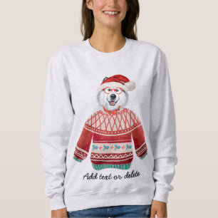 Sweatshirt Chien de l'Alaska Vilain Chien de Noël Chien Maman