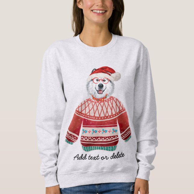 Sweatshirt Chien de l'Alaska Vilain Chien de Noël Chien Maman (Devant)