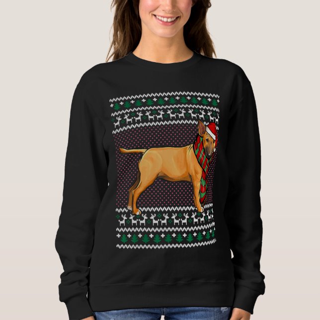 Sweatshirt Chien de Moins de Noël Chien De Moins De Moins De  (Devant)