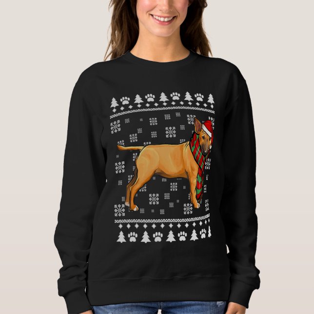 Sweatshirt Chien de Moins Terrier Chien de Santa Hat Xmas Ugl (Devant)