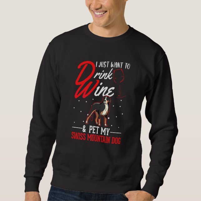 Sweatshirt Chien de Montagne Suisse Et Vin   (Devant)
