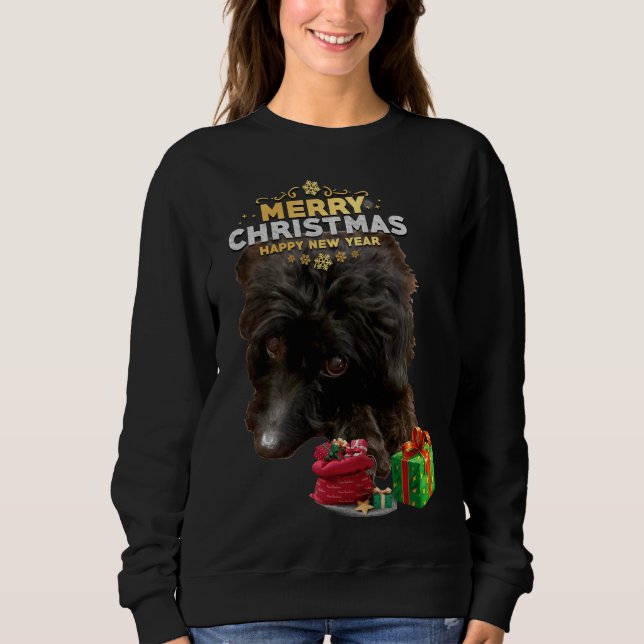 Sweatshirt Chien de Noël Doodle (Devant)