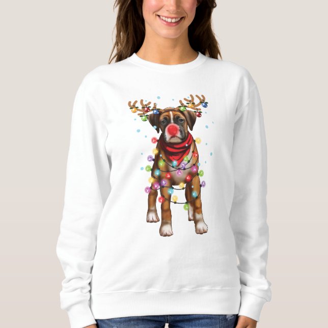 Sweatshirt Chien de Noël Drôle Drôle Noël Cadeaux de Noël (Devant)