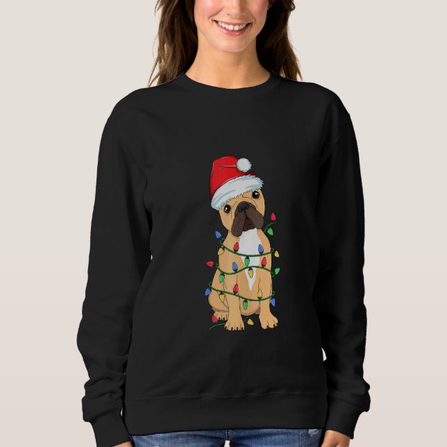 Sweatshirt Chien de Noël Français Chien de Noël Lumière Père  (Devant)