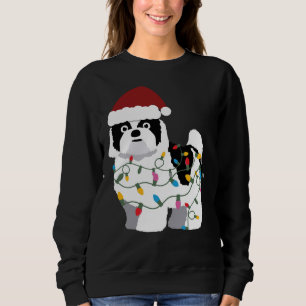 Sweatshirt Chien de Noël mignon Shih Tzu