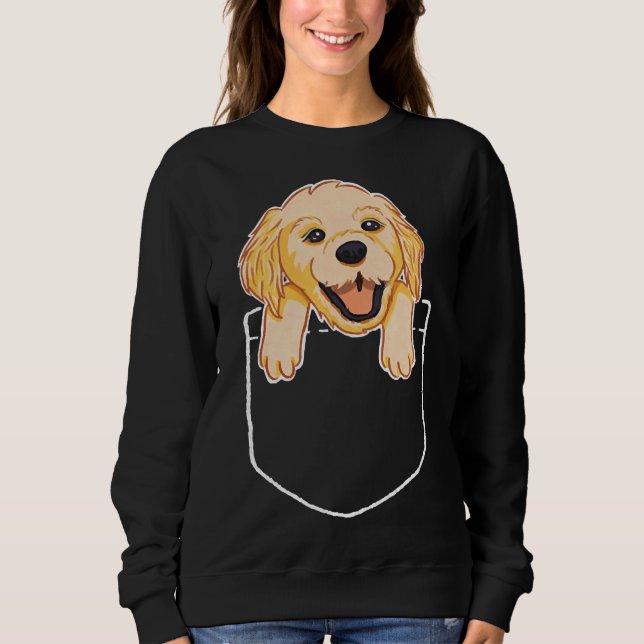 Sweatshirt Chien de poche de pochette du Labrador, dressé (Devant)