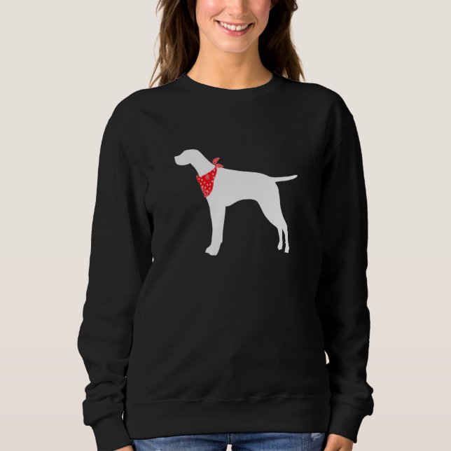 Sweatshirt Chien de pointer anglais portant une banane rouge (Devant)