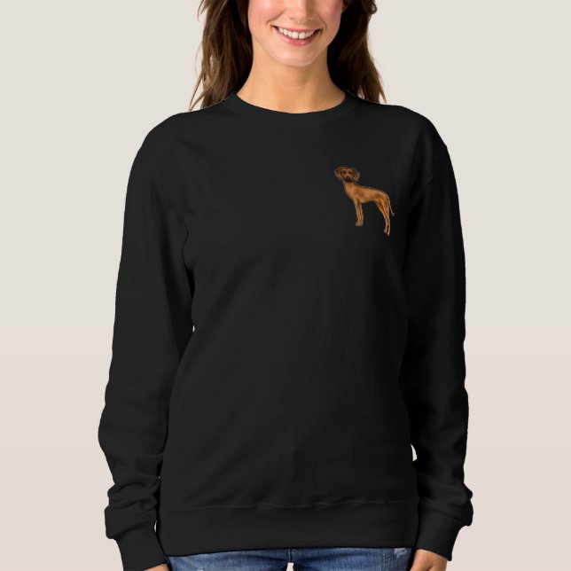 Sweatshirt Chien de Rhodesian Ridgeback Dessin Animé Mignon L (Devant)