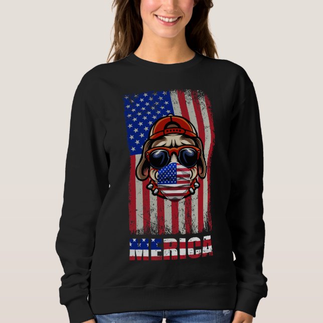 Sweatshirt Chien de taureau américain (Devant)