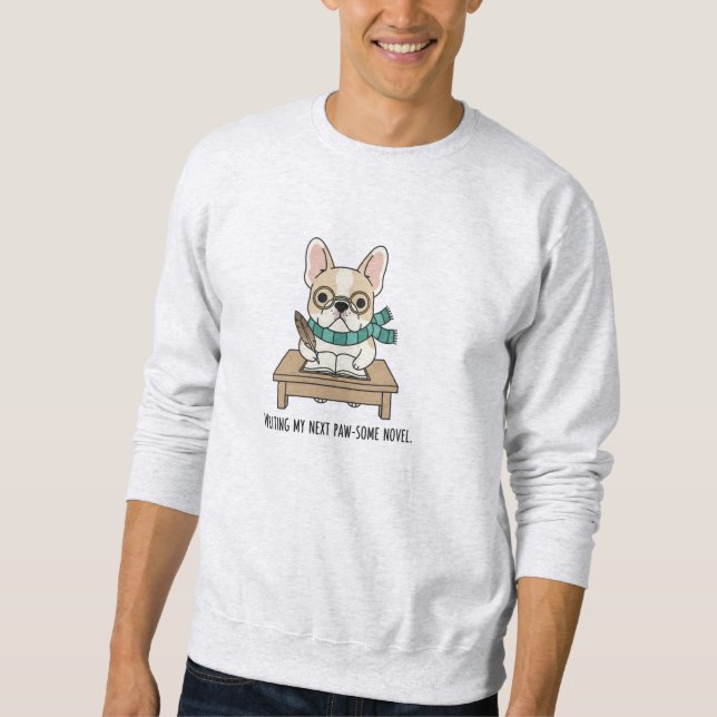 Sweatshirt Chien de taureau français intelligent porter des l (Devant)