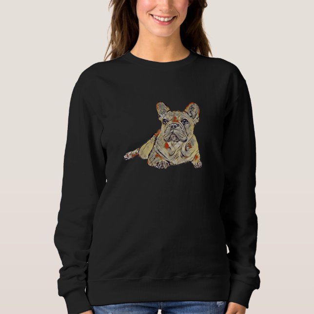 Sweatshirt Chien de taureau français Vintage (Devant)