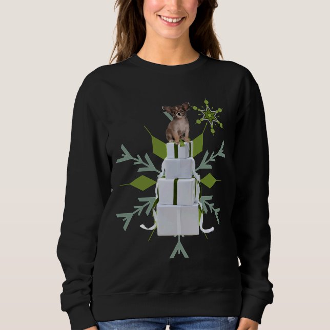 Sweatshirt Chien de vacances de Papillon (Devant)