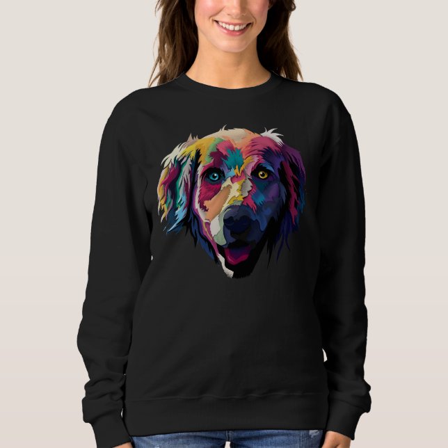 Sweatshirt Chien du Labrador des yeux bleu et jaune (Devant)