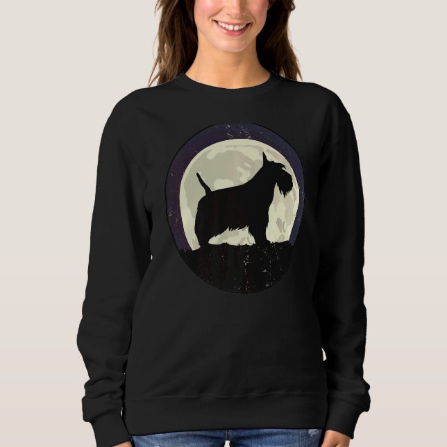 Sweatshirt Chien écossais Aberdeen Terrier Retro (Devant)