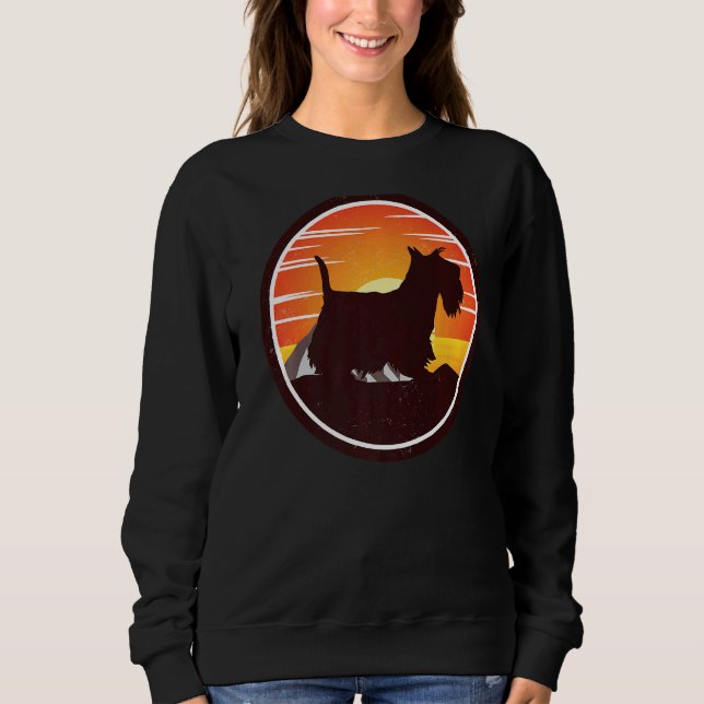 Sweatshirt Chien écossais Aberdeen Terrier Retro 21 (Devant)