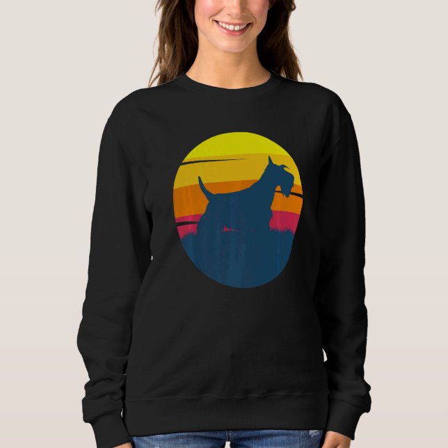 Sweatshirt Chien écossais Aberdeen Terrier Retro 24 (Devant)