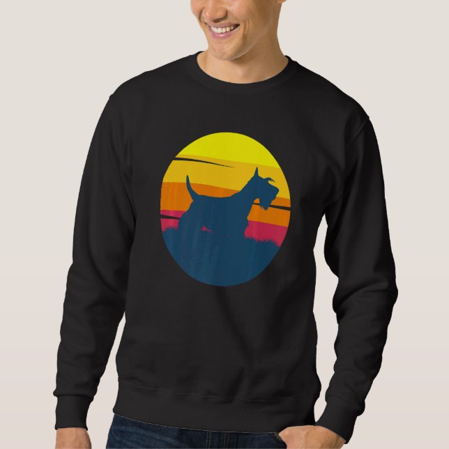 Sweatshirt Chien écossais Aberdeen Terrier Retro 24 (Devant)