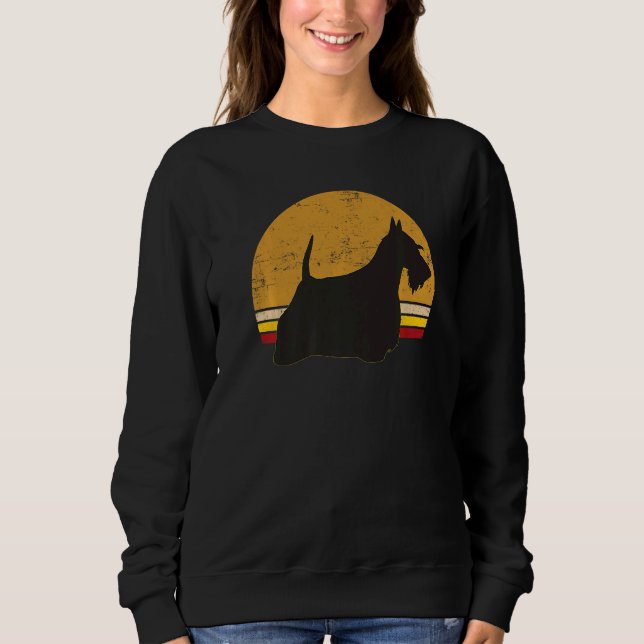 Sweatshirt Chien écossais Aberdeen Terrier Retro 25 (Devant)