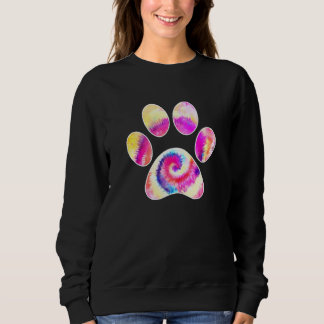 Sweatshirt Chien Empreinte de patte Aquarelle Chien Paw