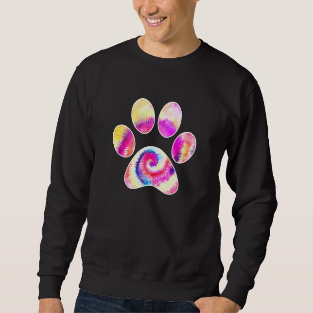 Sweatshirt Chien Empreinte de patte Aquarelle Chien Paw (Devant)