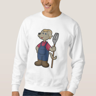 Sweatshirt Chien en fermier avec Rake & Casquette