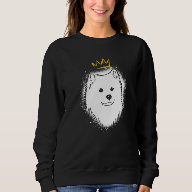 Sweatshirt Chien esquimau américain avec couronne   (Devant)