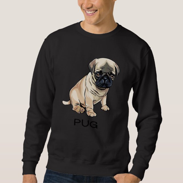 Sweatshirt Chien Fou Carlin (Devant)