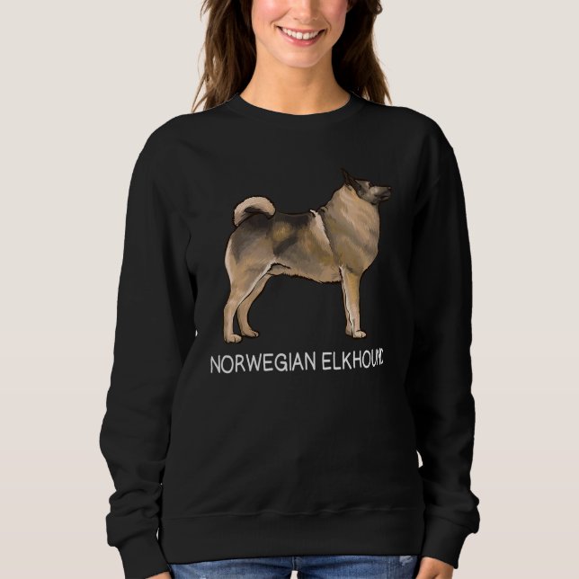 Sweatshirt Chien fou norvégien Elkhound (Devant)