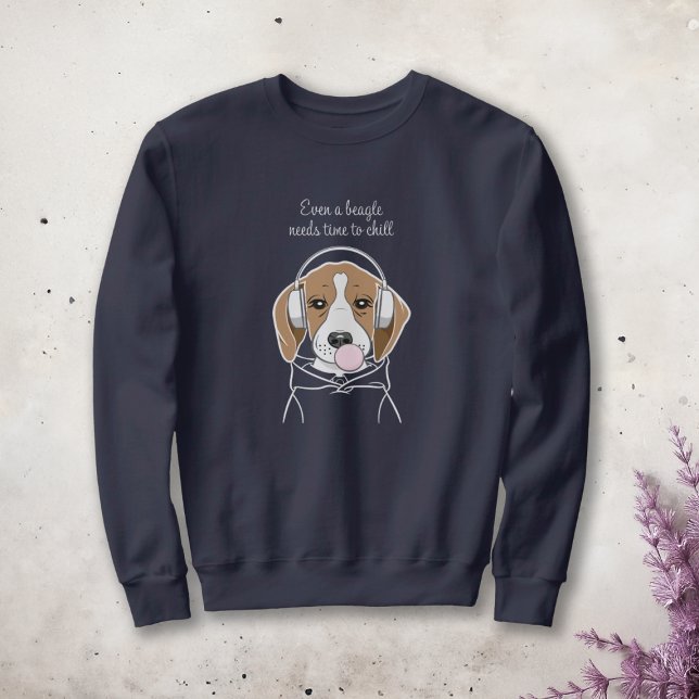 Sweatshirt Chien frais avec Bubblegum mignon Beagle amusant (Créateur téléchargé)