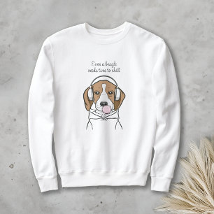 Sweatshirt Chien frigorifique avec Bubblegum Funny Beagle