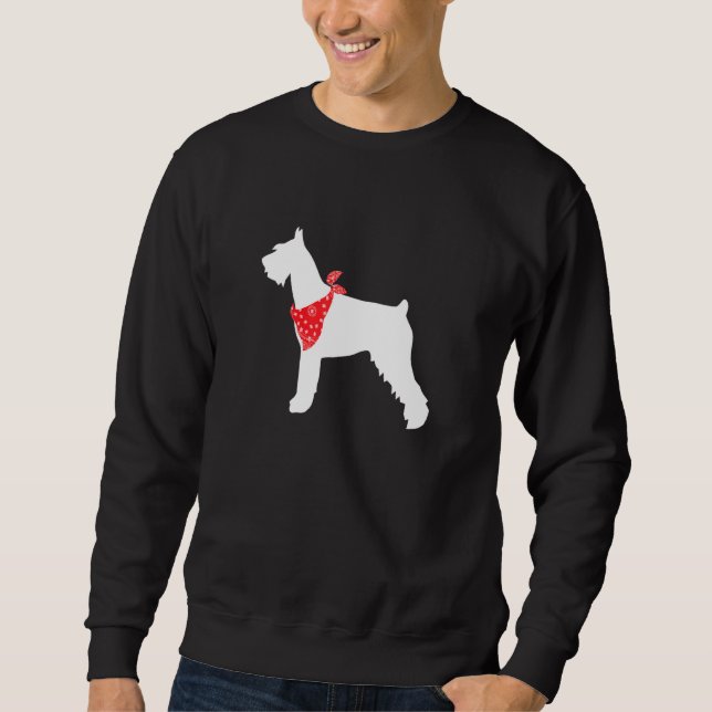 Sweatshirt Chien géant Schnauzer portant une banane rouge (Devant)