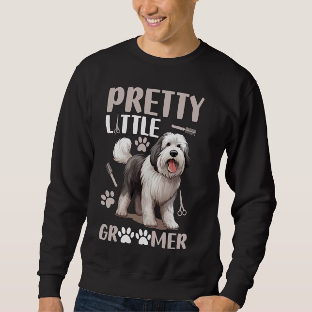 Sweatshirt Chien Grooming Drôle Animaux Groomer Plutôt Petit  (Devant)