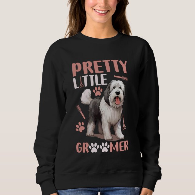 Sweatshirt Chien Grooming Drôle Plutôt Petit Groomer Pet Groo (Devant)