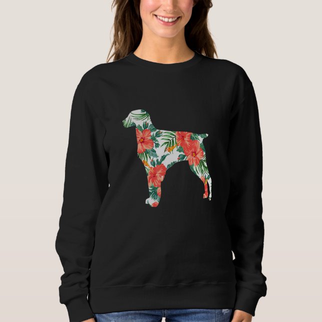 Sweatshirt Chien hawaïen Brittany Aloha (Devant)