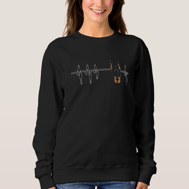 Sweatshirt Chien Heartbeat I Doberman (Devant)