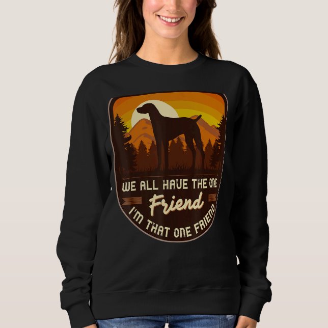 Sweatshirt Chien hongrois Vizsla Retro 5 (Devant)