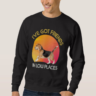 Sweatshirt Chien J'ai des amis en bas endroits Chien
