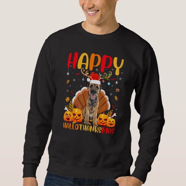 Sweatshirt Chien  Joyeux Border Terrier Chien BonjourmerciNoe (Devant)
