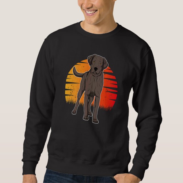 Sweatshirt Chien Labrador Retriever Coucher de soleil  23 (Devant)