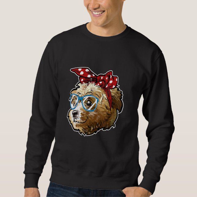 Sweatshirt Chien Maltipoo Mignon Chien Maltipoo   (Devant)