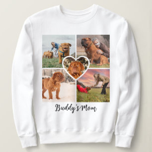 Sweatshirt Chien Maman Custom 5 Animal Photo Collage Grille &