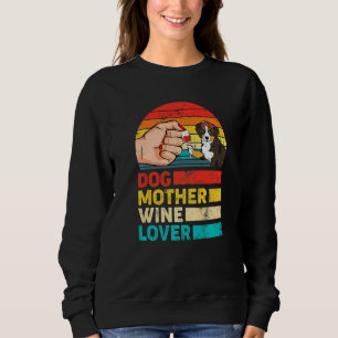 Sweatshirt Chien Mère Vin Bernese Montagne Chien Fête des Mèr