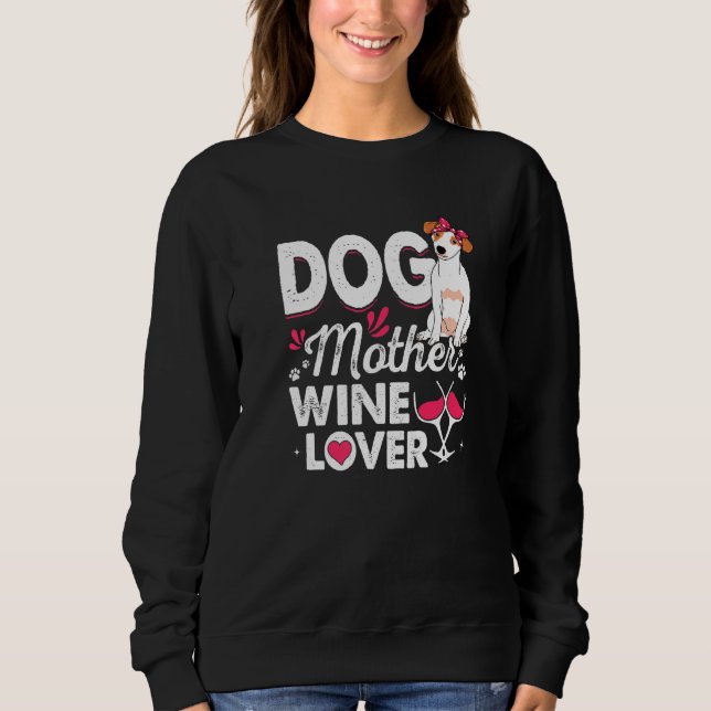 Sweatshirt Chien Mère Vin Jack Russell Terrier Chien Mère Chi (Devant)