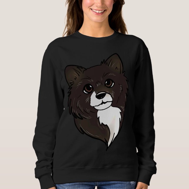 Sweatshirt Chien mignon Pomeranian (Devant)