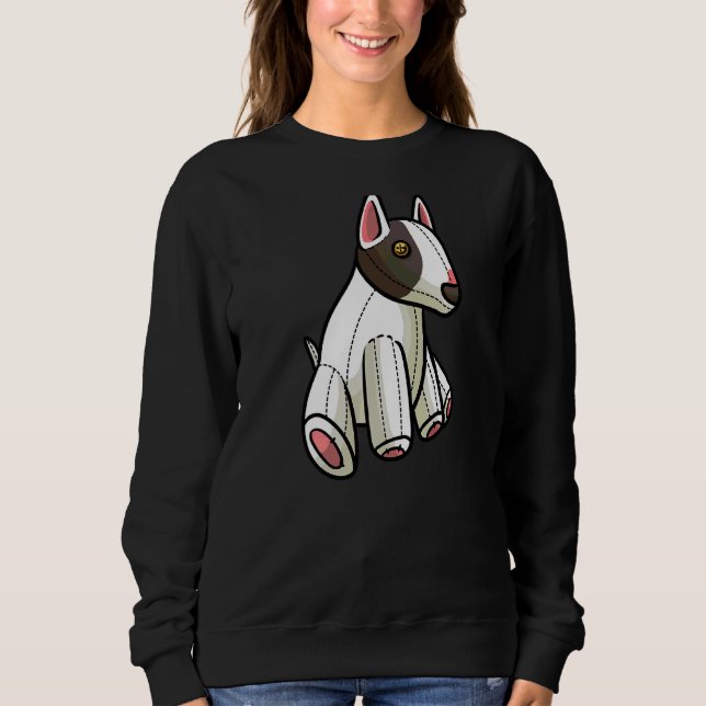Sweatshirt Chien miniature de taureau de Terrier farci animal (Devant)