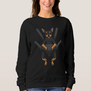 Sweatshirt Chien Miniature Pinscher Dans Un Transporteur
