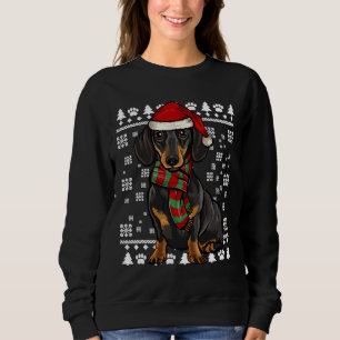 Sweatshirt Chien noir Dachshund Noël Noël Noël Noël Noël