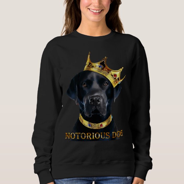 Sweatshirt Chien notoire Black Labrador Retriever (Devant)