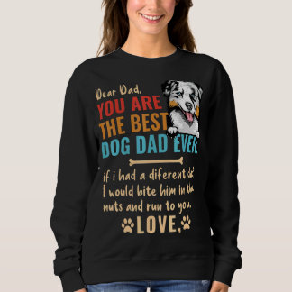 Sweatshirt Chien papa plaisanter Australian Shepherd Papa Fêt
