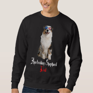 Sweatshirt Chien Papa Puppy Papa Australian Shepherd